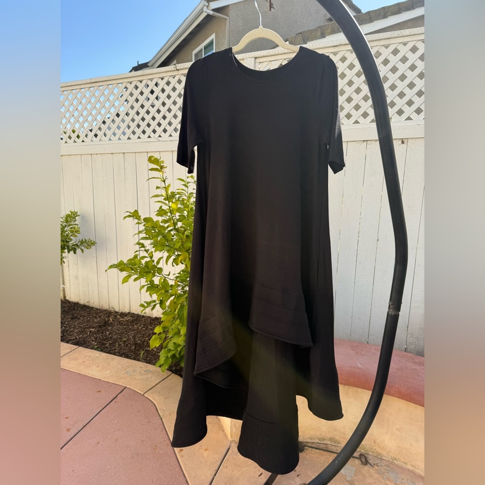 David Road Viscose Dress with a Structured Bottom